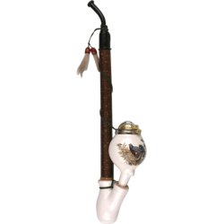 Porcelæn Pibe kugle Jagtmotiver  ca 30cm