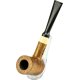 Pibe "Mr.Pipe"  Redwood Brun pol. 9mm, Hvid Ring