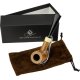 Pibe "Mr.Pipe"  Redwood Brun pol. 9mm, Hvid Ring