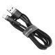 Baseus Cafule Nylon USB - Lightning Kabel 2m Sort/Grå
