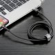 Baseus Cafule Nylon USB - Lightning Kabel 2m Sort/Grå