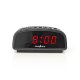 Digitalt vækkeur (Rød LED) Sort  "Nedis"