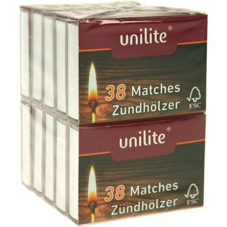 UNILITE- Tændstikker  Pakke med 10 Æsker