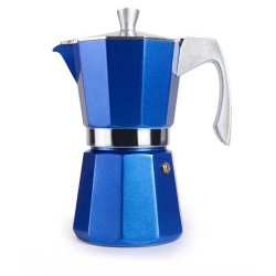 Ibili Italiensk Kaffemaskine Express Evva 9 Kopper (Blå)