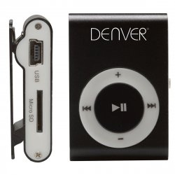 MP3 afspiller m/clip (MicroSD) Sort - Denver