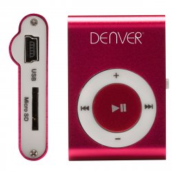 MP3 afspiller m/clip (MicroSD) Pink - Denver