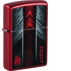 Org.ZIPPO Candy Apple rød farve "Red+Gray Zippo Design"