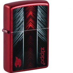 Org.ZIPPO Candy Apple rød farve "Red+Gray Zippo Design"