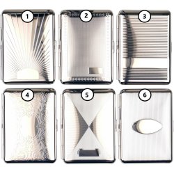 JEAN CLAUDE nikkel/dekorer  Cigaret Etui  Til 18 cigaretter