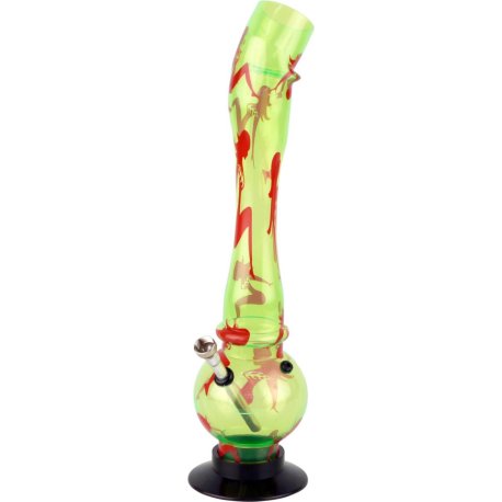 Bong Akryl Neongrøn "Lady" Højde 39 cm