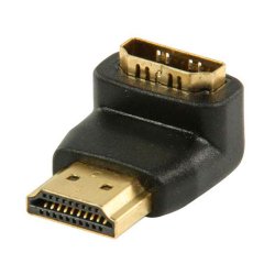 Vinklet HDMI han / HDMI hun 90° adapter