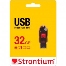 USB 2.0 Nøgle 32 GB Pollex (Sort) - Strontium