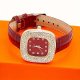 Luksus Rhinestone Firkantet  Analog PU Læder