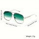 Aviator Oversized Frame Solbriller  "Mørkegrøn"