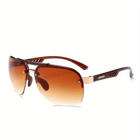 Mode Vintage Metal Pilotsolbriller  "Brun"