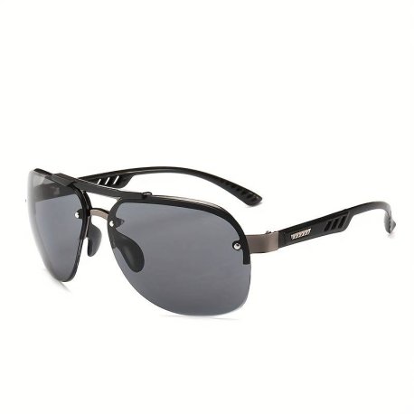 Mode Vintage Metal Pilotsolbriller  "Sort"