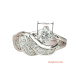 Angel Wing Design Zircon Fingerring  "st 6"