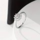 Zirkon Blomster Monokrom Fingerring   "st 10"