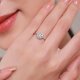 Zirkon Blomster Monokrom Fingerring   "st 6"