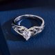 Hjerteform Udhulet Fingerring    "st 6"