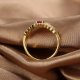 Brilliant Rød Zirkon  Fingerring    "st 6"