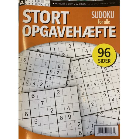 Sudoku For Alle  Stort Opgavehæfte