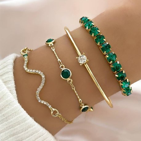 Shiny Iced Out  Bangle Armbånd