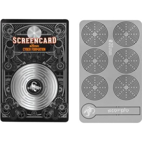 SCORPIO Screencard  Stålskærme "Cyber ​​​​Formation"  20 mm