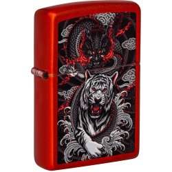 Org. ZIPPO Metallic Red Color "Dragon Tiger"