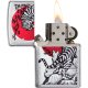Org. ZIPPO   Børstet Krom Farve "Japan Tiger"
