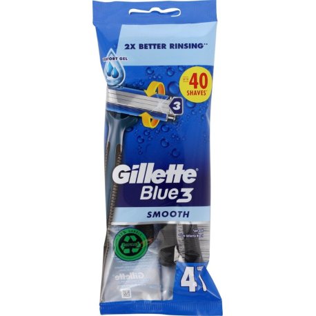Barberskarber Engangs Gilette Blue III 4 stk