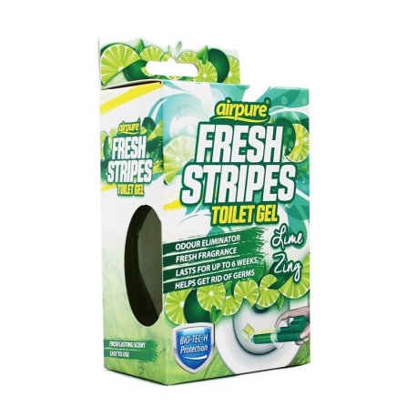 AirPure Fresh Stripes Toilet Gel  "Lime Zing"