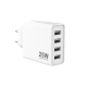 Sinox PRO 230V 4xUSB-A oplader 25w   "Hvid"
