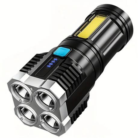 Kraftig 4 LED-lommelygte