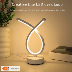 Moderne 3-farvet LED  Bordlampe  "Hvid"