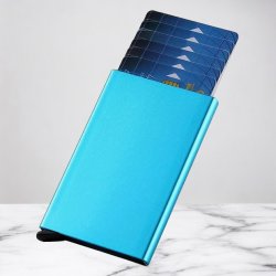 Kortholder i Metal  "Blå"