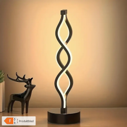 Moderne Spiral Bordlampe  35,5 cm  "Sort"