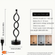 Moderne Spiral Bordlampe  35,5 cm  "Sort"
