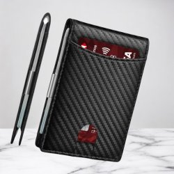 Bifold Minimalistisk kreditkortholder  i Metal  "Sort"