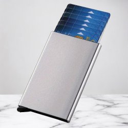 Kortholder i Metal  "Sølv Grå"