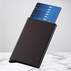 Kortholder i Metal  "Sort"