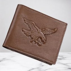 Elegant Herre  Pung Med Ørnedesign  "Brun"