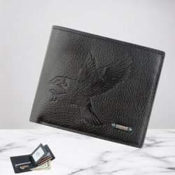 Elegant Herre  Pung Med Ørnedesign  "Sort"