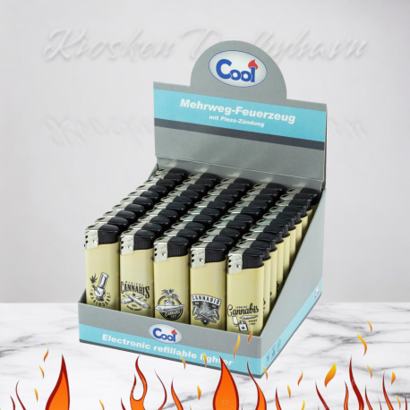 COOL Genanvendelig Lighter "Cannabis Vintage"
