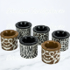 Keramisk Askebæger "Animal Print"  8 cm