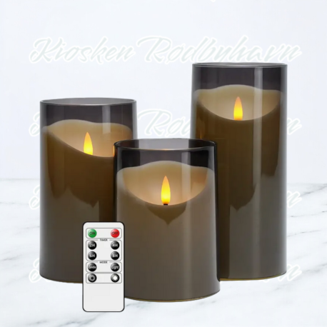 LED-lys Uden Flamme 3 stk sæt