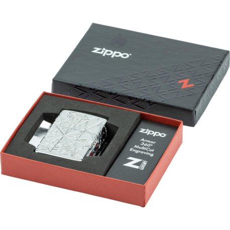 Org. ZIPPO  Armor Case Krom "Spider Deep Carved"
