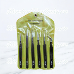 ESD-Sikre Rustfrit Stål Pincet Sæt 6 stk