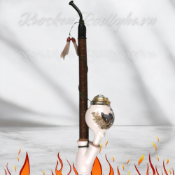 Porcelæn Pibe kugle Jagtmotiver  ca 30cm