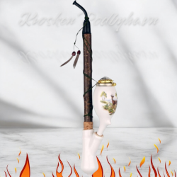 Porcelæn Pibe Koniske Jagtmotiver  ca 30cm